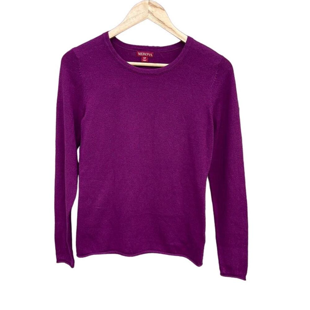 Merona purple cashmere blend sweater size small